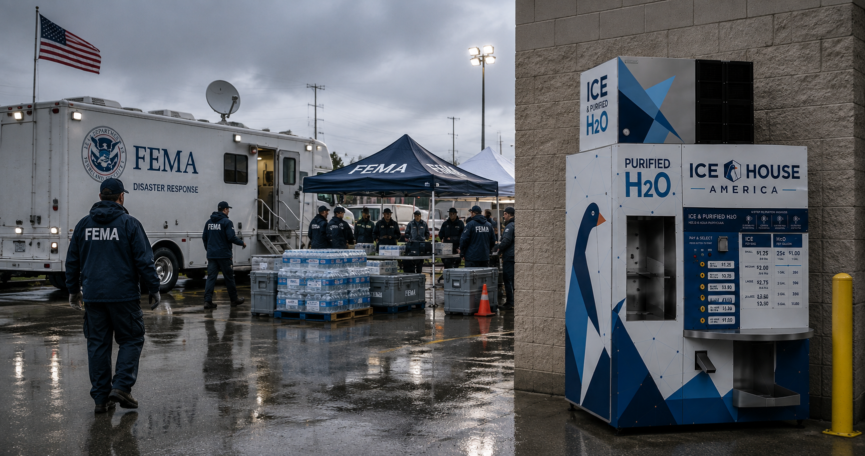 Illustrative image of ice equipment in an emergency response setting