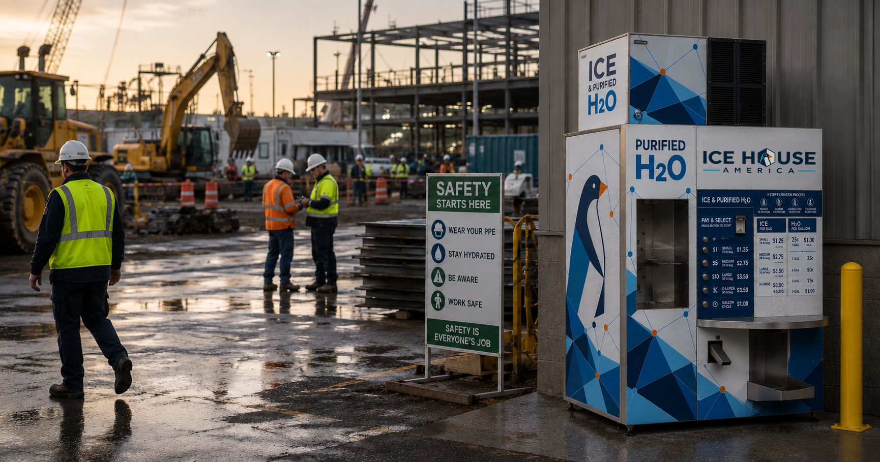 Ice Merchant integrated into worksite setting