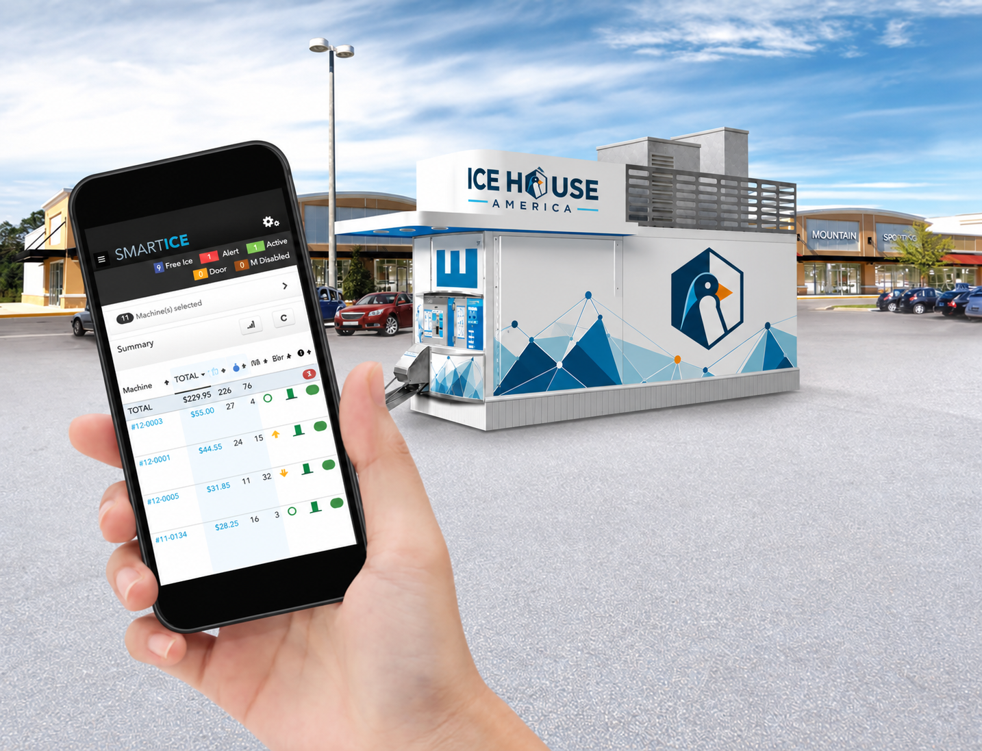 SmartIce remote management with an IHA unit in the background
